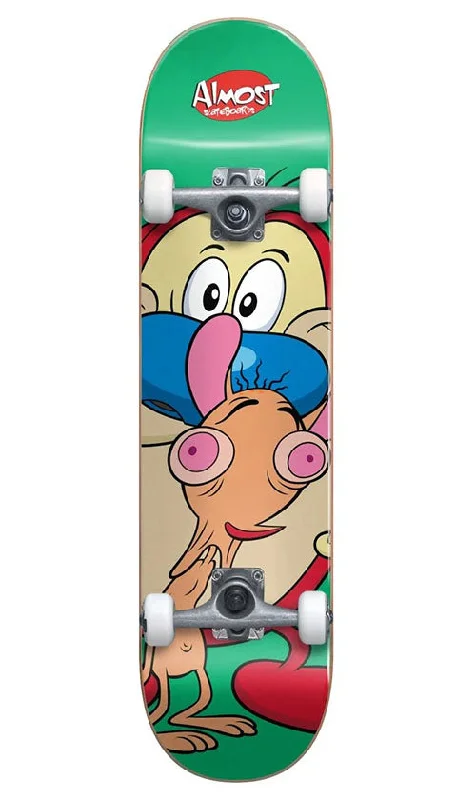 Almost Ren and Stimpy On My Back SW Skateboard Green 7.0in