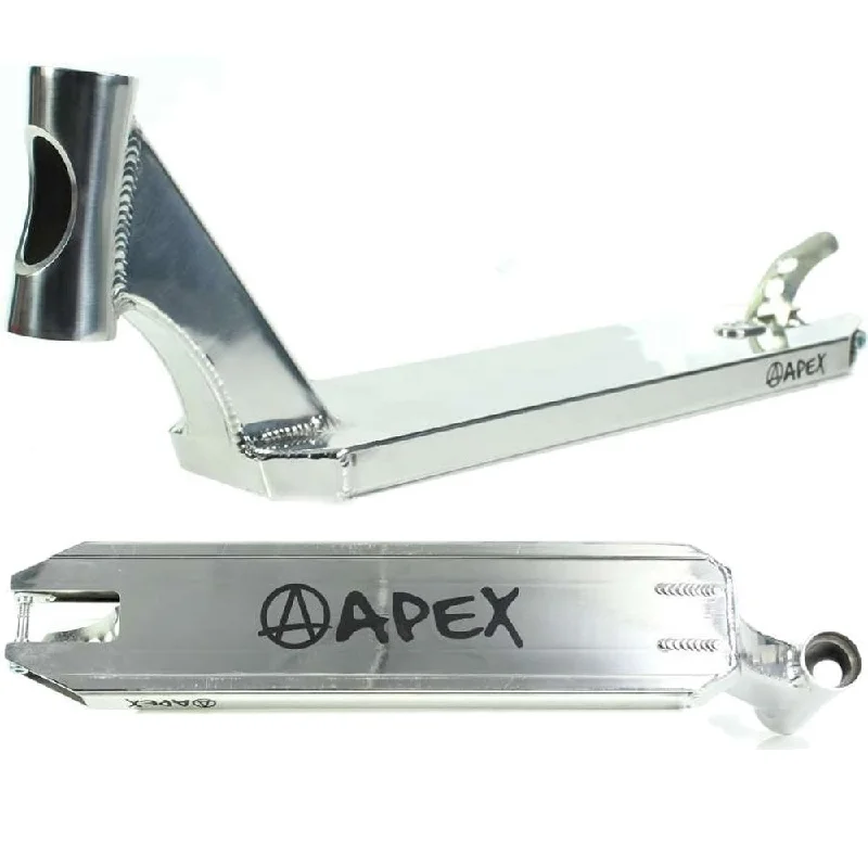 Apex Pro Raw Silver Stunt Scooter Deck - 4.5" x 19.3"