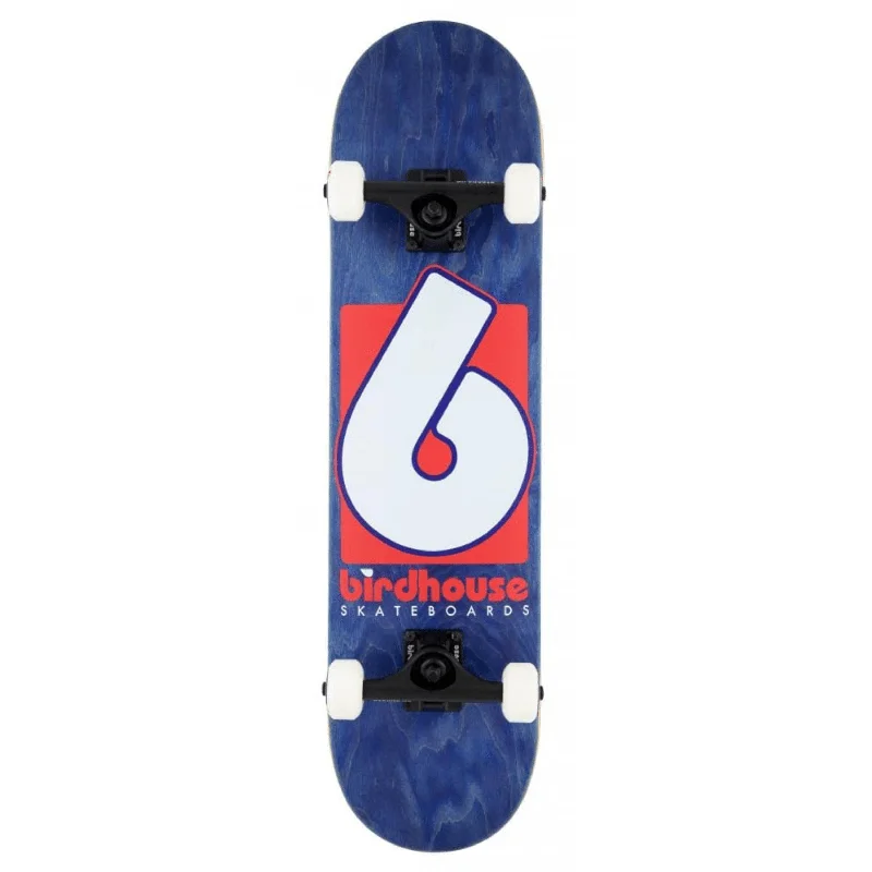 Birdhouse Stage 3 B Logo Complete Skateboard 7.75", Navy/Red