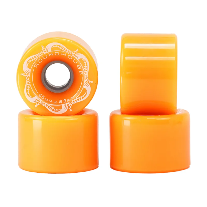 Carver Surf Skate Skateboard Roundhouse Wheels - 65mm 83a Slick - Orange Glo