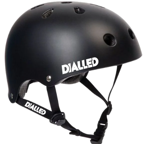 Dialled Protection Adjustable Skate / Scooter Helmet - Black / White