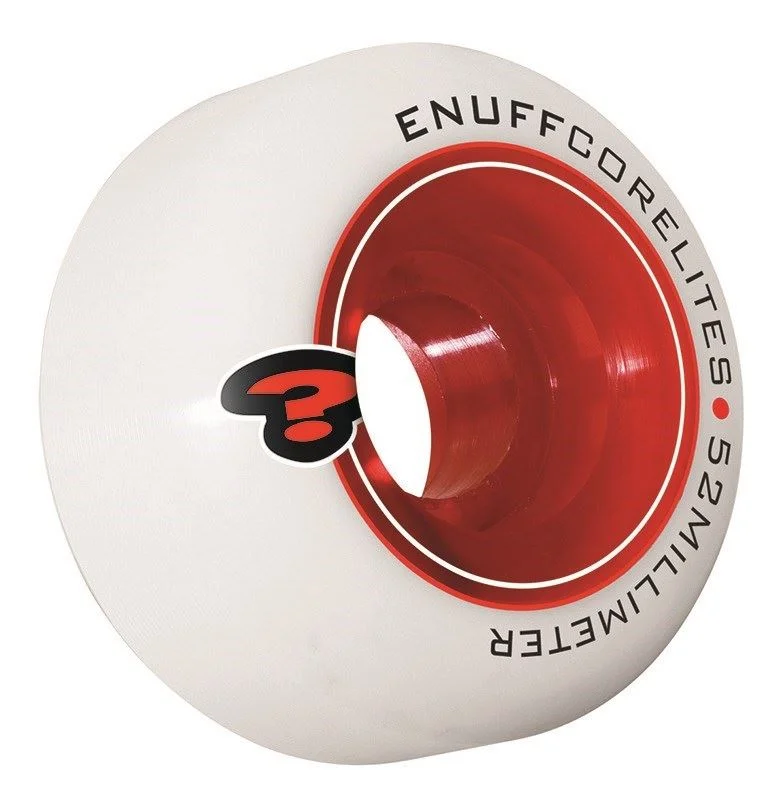 Enuff Corelites Skateboard Wheels - White / Red