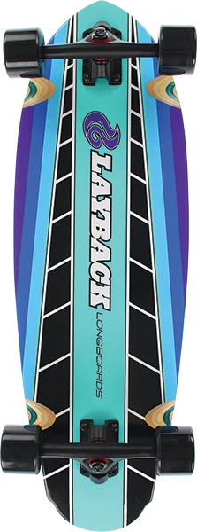 Layback Fast Track Cruiser Complete Skateboard -9.75x30 Blu