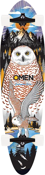 Omen Endangered Snowy Owl Pin Complete Skateboard -9.1x38