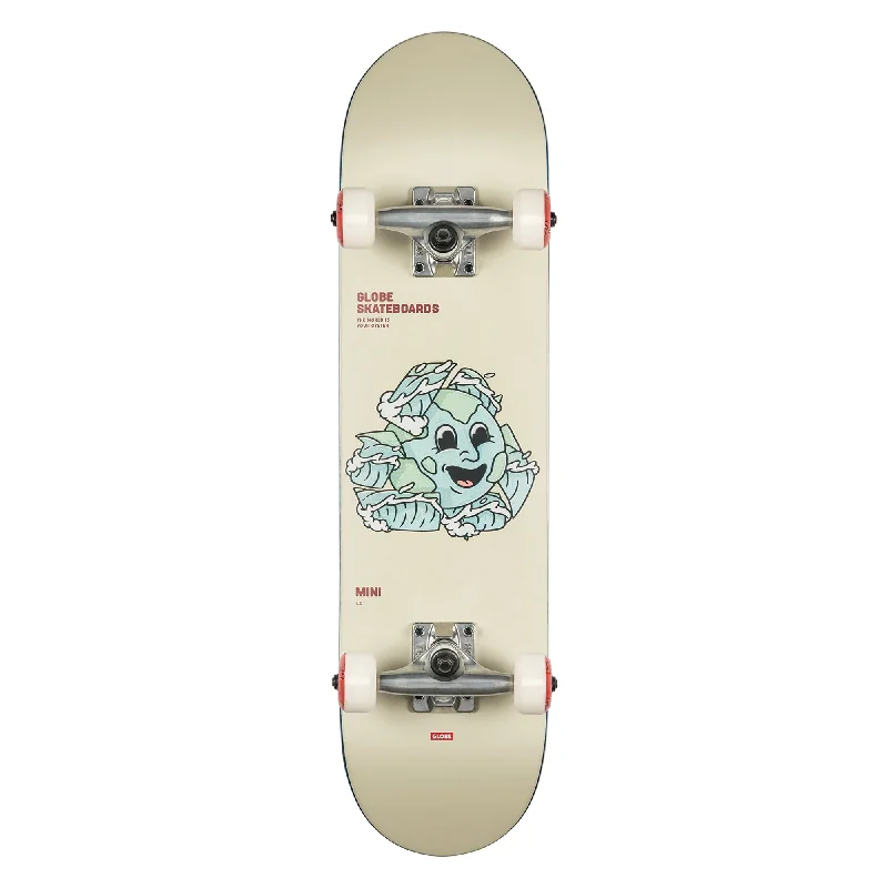 Globe Kids Environmentalist Mini 7.0" Complete Skateboard - Off White