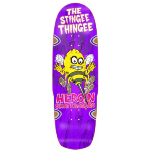 Heroin Stingee Thingee Shaped Skateboard Deck 9.8"