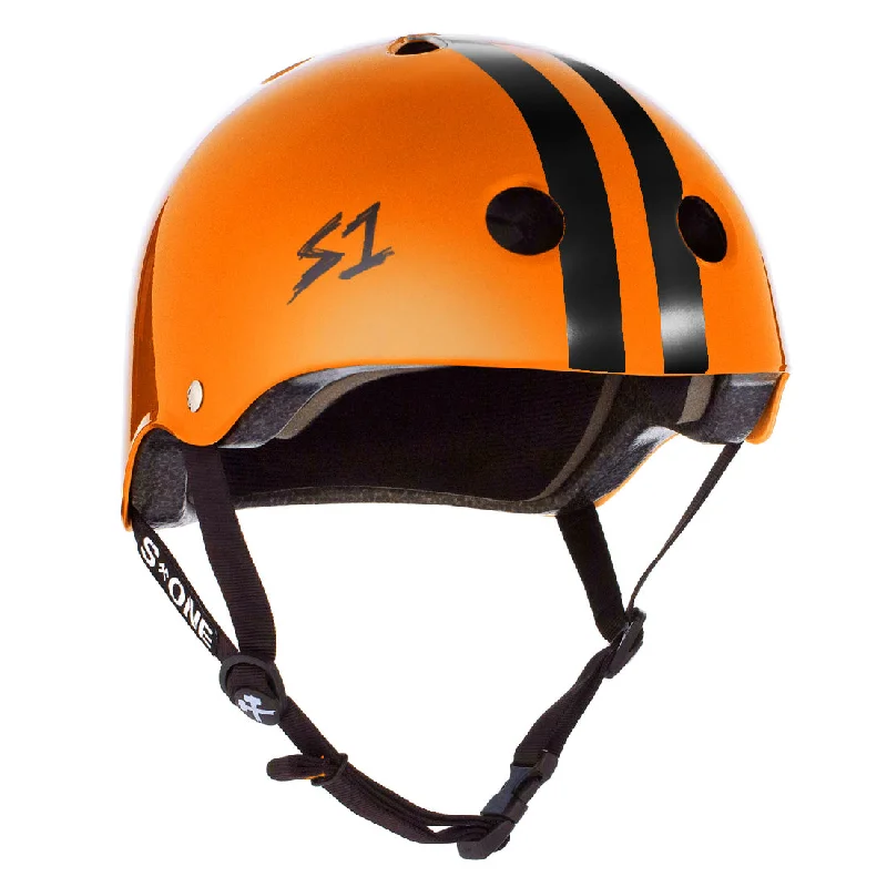 S-One Lifer Helmet - Bright Orange/Black Stripes