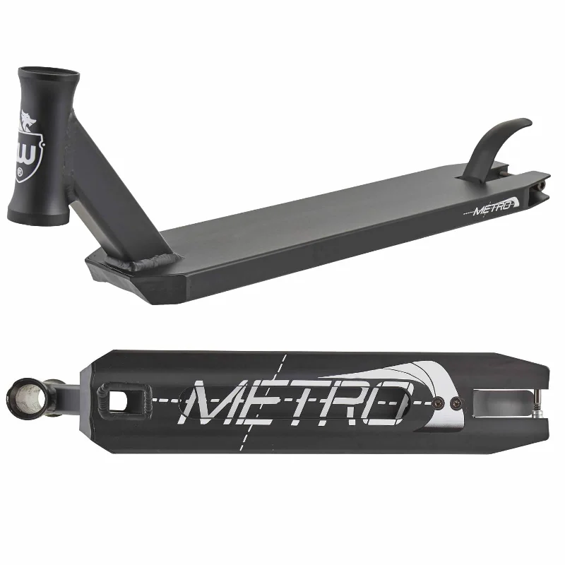 Longway Metro Black Stunt Scooter Deck - 4.3" x 19.7"