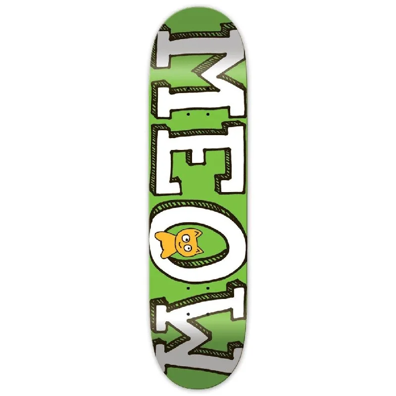 Meow DSM Logo Skateboard Deck Green 7.75"