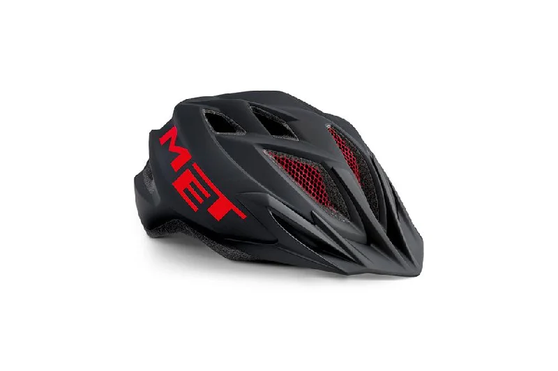 MET Crackerjack Black and Red Youth Helmet 52-57cm