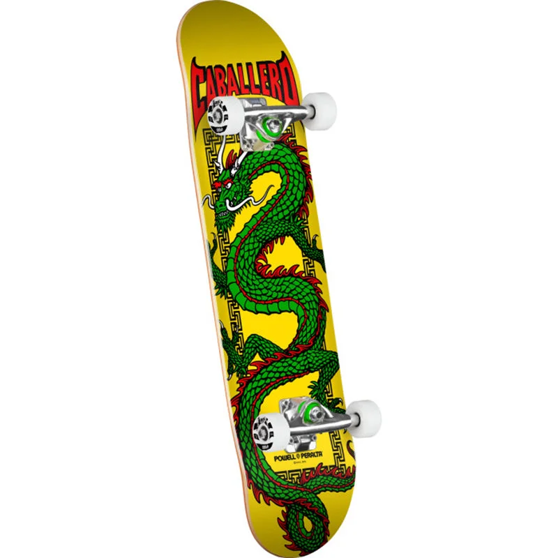 Powell Peralta 7.5" x 28.65" Cab Chinese Dragon Birch Yellow Complete Skateboard