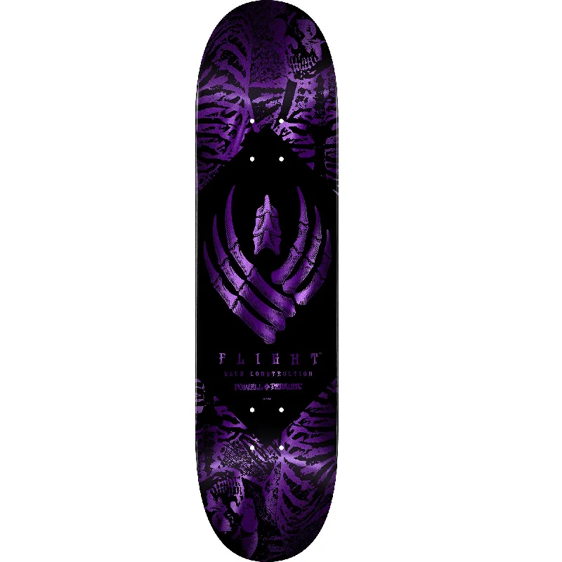 Powell Peralta Skeleton Flight Skateboard Deck - 9.0" Purple Foil