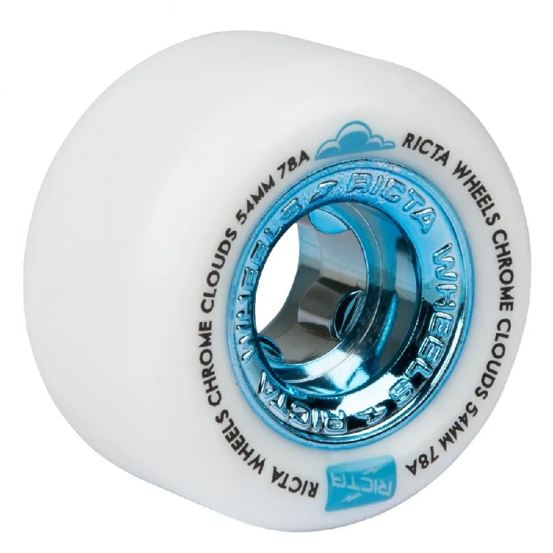 Ricta Skateboard Wheels Chrome Clouds Blue 78a - White