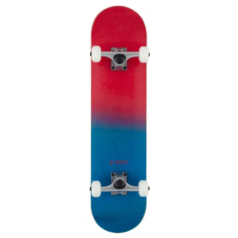 Rocket Double Dipped Complete Skateboard 7.5", Red/Blue