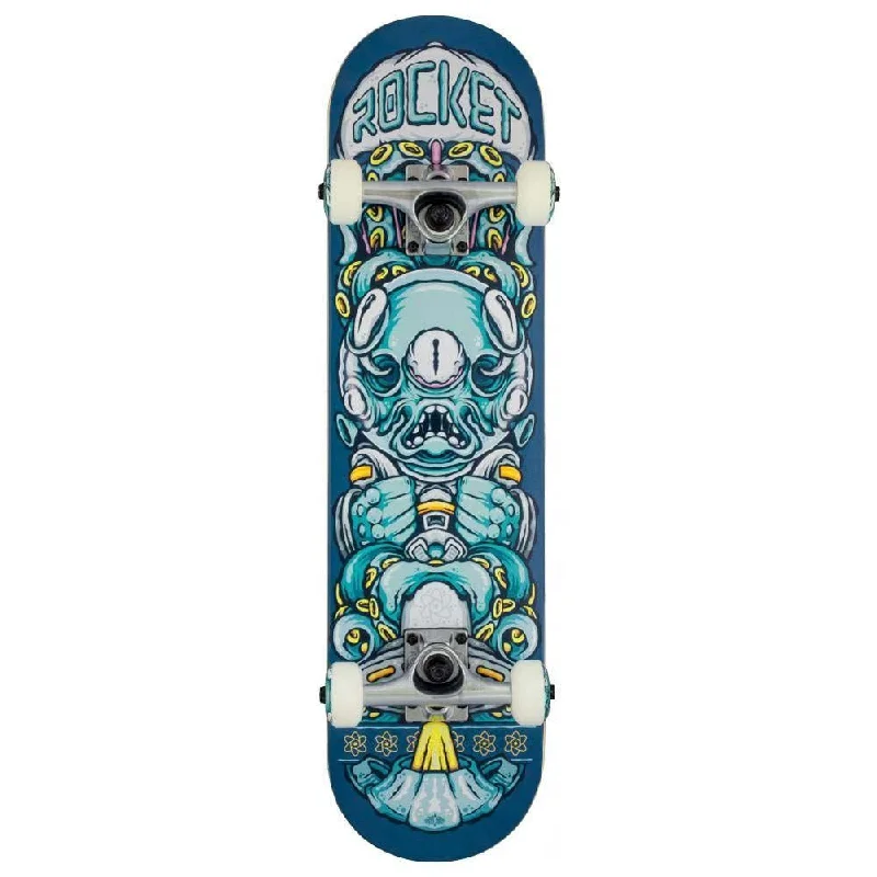 Rocket Skateboards Alien Pile-up Factory Complete Skateboard Blue 7.375"