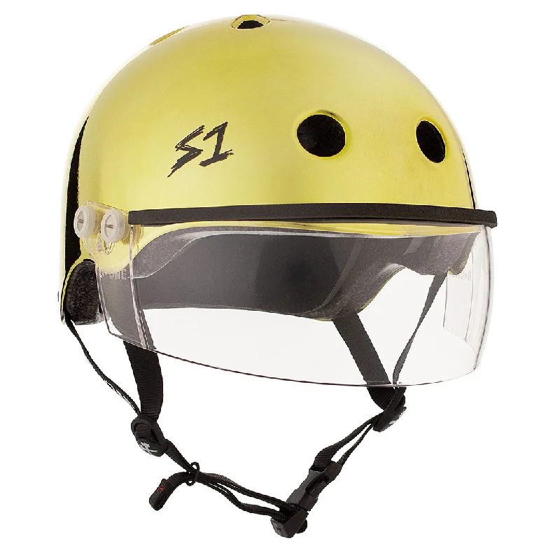 S-One Visor Lifer Helmet - Gold Mirror