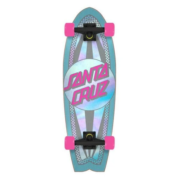 Santa Cruz Prismatic Dot Shark Cruiser Complete Skateboard 8.8" x 27.7"