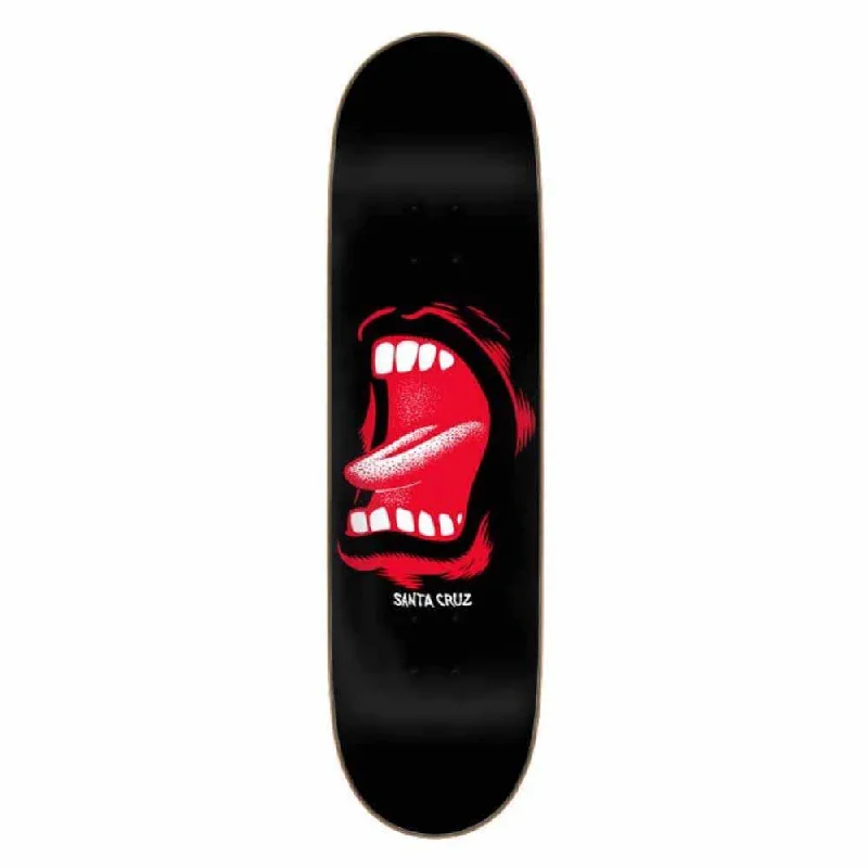 Santa Cruz Skateboard Deck Screaming Mouth Black/Red 8.5"