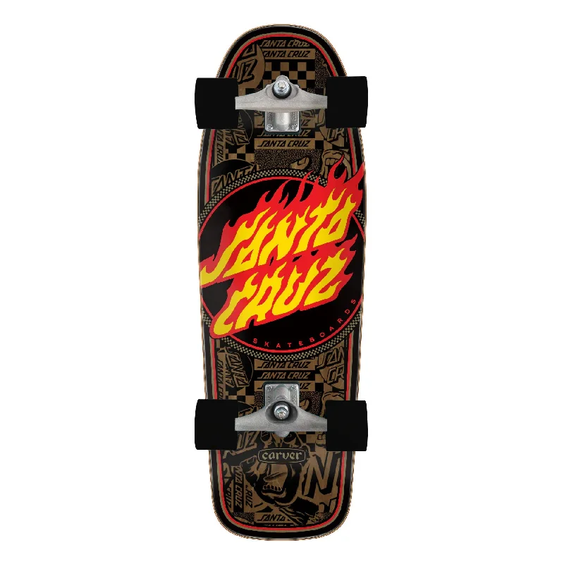 Santa Cruz x Carver Flame Dot Route Cruiser Surf Skate - 9.8"