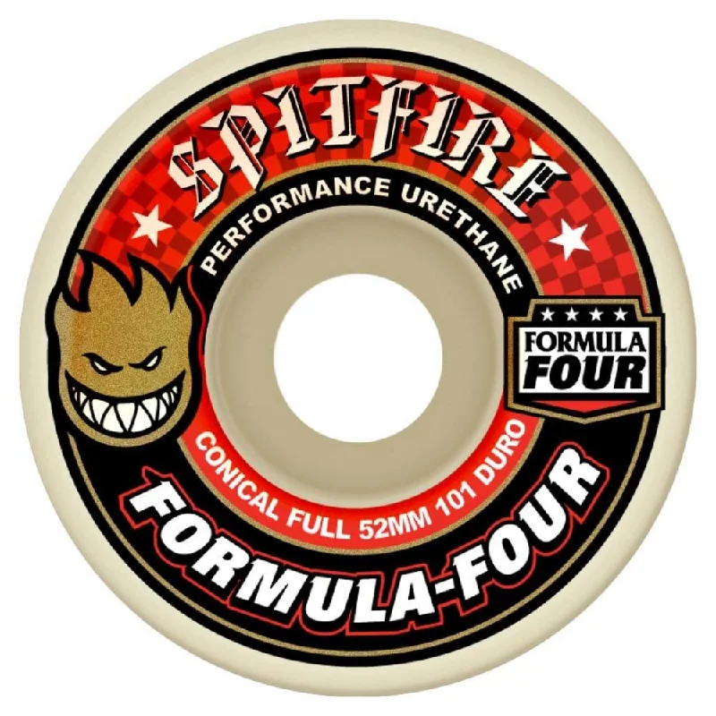 Spitfire Formula Four Skateboard Wheels Conical Full 101 DU - White