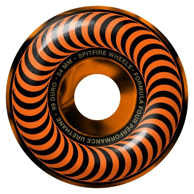 Spitfire Skateboard Wheels F4 99 Classic Swirl - Black / Orange