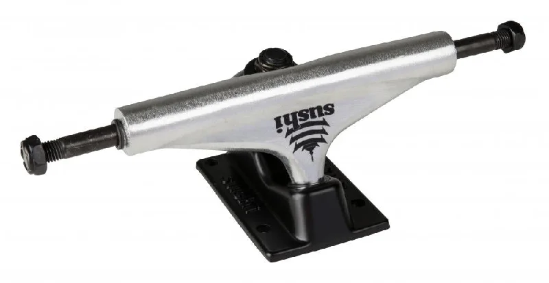 Sushi Pagoda Silver / Black Skateboard Trucks (Pair) - 133mm