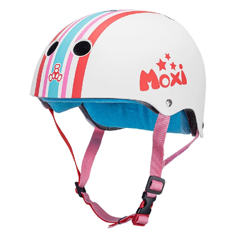 Triple 8 THE Cert SS Helmet - Moxi Stripey White