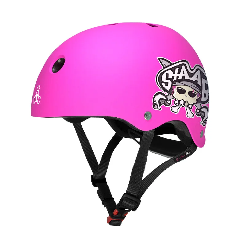 Triple 8 LIL8 Youth Bike Helmet - Staab Neon Pink Rubber