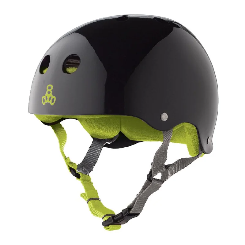 Triple 8 Skate SS Helmet - Black/Lime Gloss