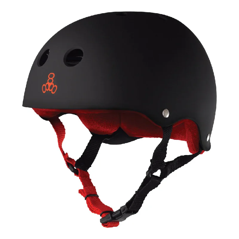 Triple 8 Skate SS Helmet - Black/Red Rubber