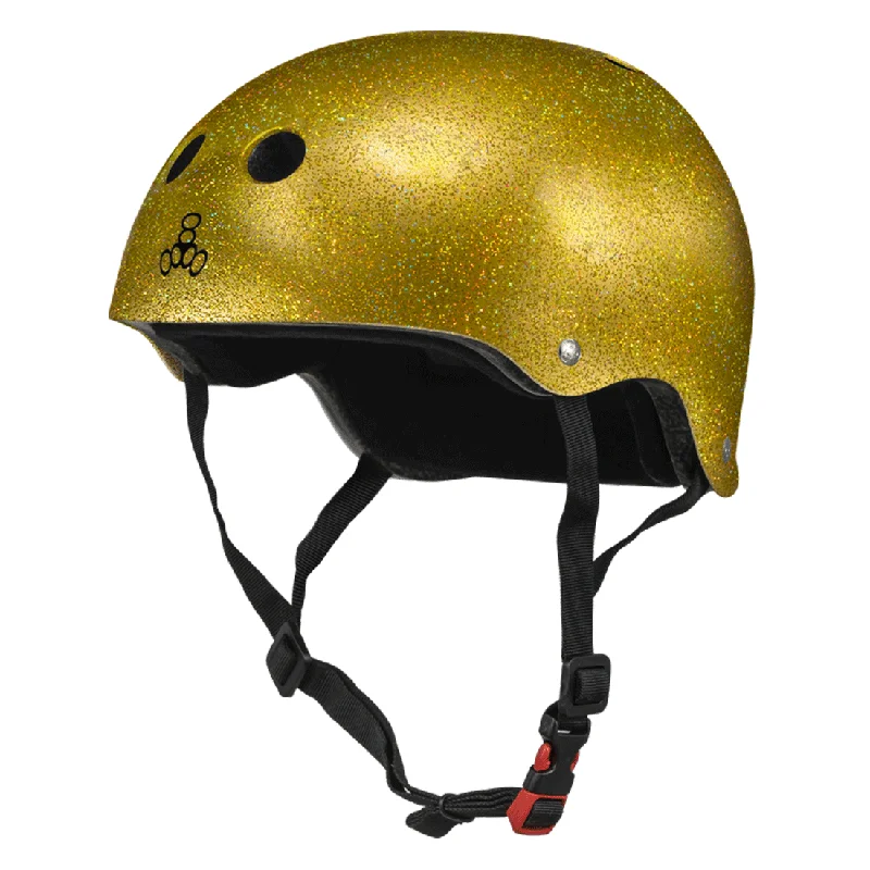 Triple 8 THE Cert SS Helmet - Gold Glitter