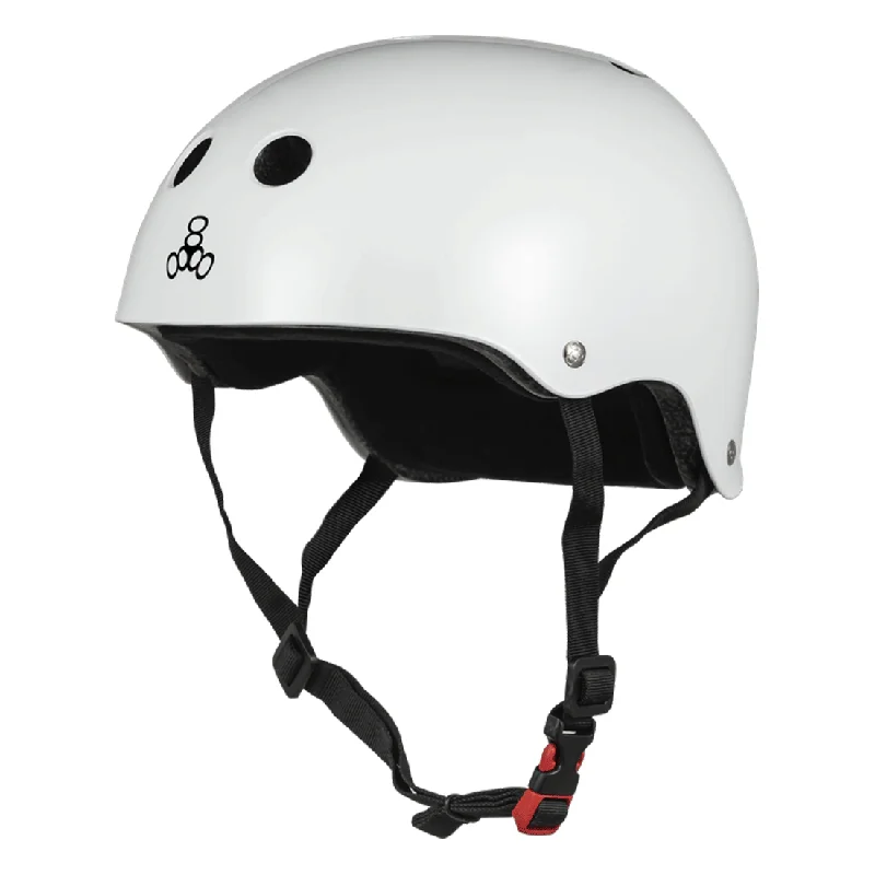 Triple 8 THE Cert SS Helmet - White Gloss