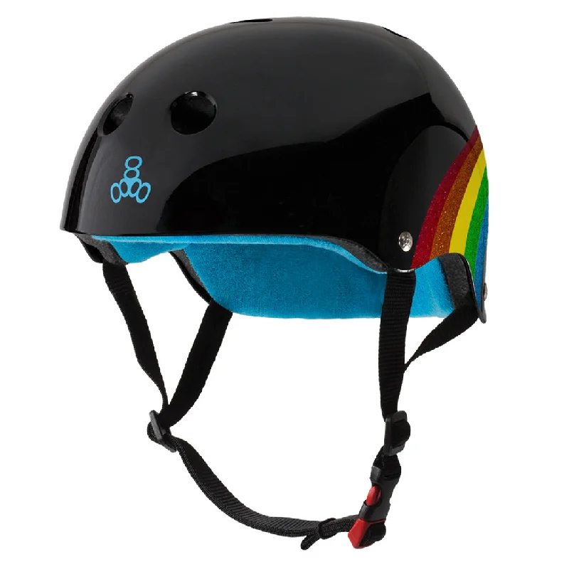 Triple 8 THE Cert SS Helmet - Rainbow Black Gloss