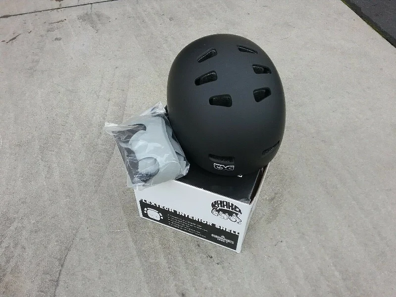 TSG Kraken Satin Black Skateboarding Helmet Size L/XL