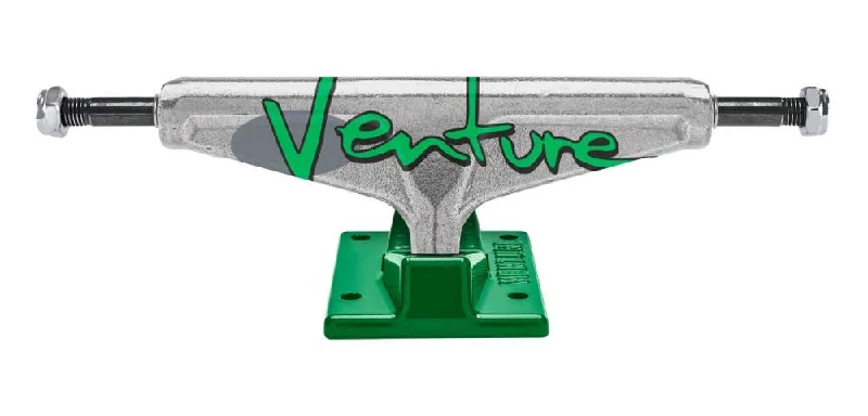 Venture 5.6 Skateboard Trucks 92 Full Bleed Team Edition Polished / Green - 5.6"