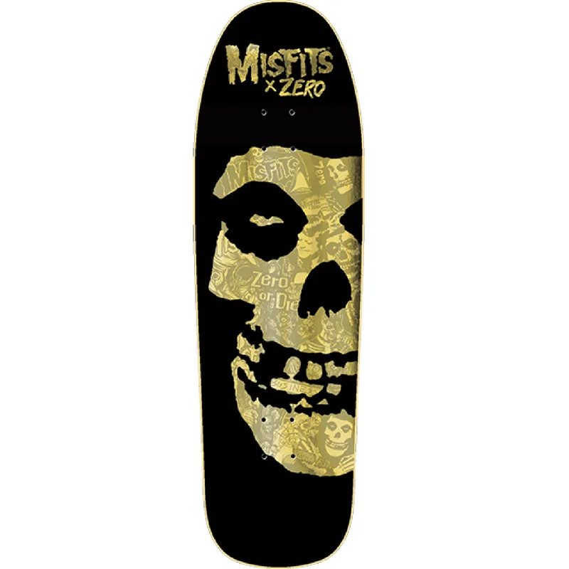 Zero Misfits Collage Shaped Skateboard Deck - 9.25" Gold Foil