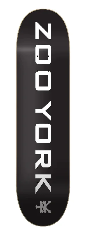 Zoo York OG 95 Logo Block Skateboard Deck Black/White/Grey 7.75"